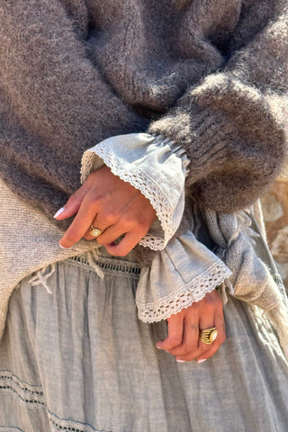 Marella linen styling cuffs, natural