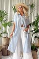 Marevia shirt dress, blue stripe