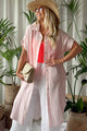 Marevia shirt dress, light pink stripe