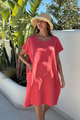 Marley linen dress, hibiscus