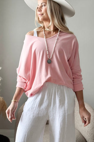 Miley cotton shirt, baby pink