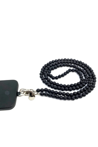 Milla phone strap, black/silver