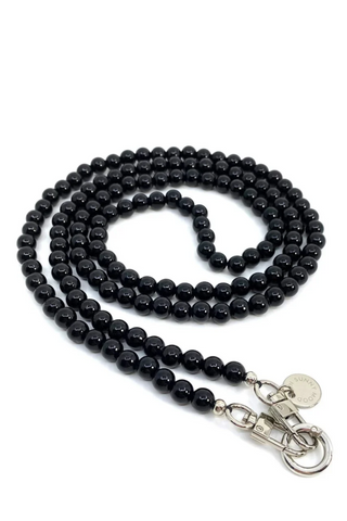 Milla phone strap, black/silver