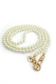 Milla phone strap, pearl/gold