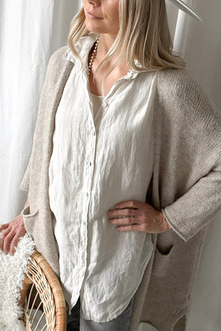 Milly linen shirt, sand
