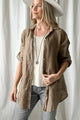 Milly linen shirt, savanna