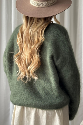 Mohair heaven jumper, forest green