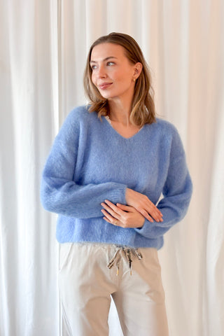 Mohair heaven jumper, heavenly blue