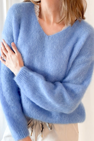 Mohair heaven jumper, heavenly blue