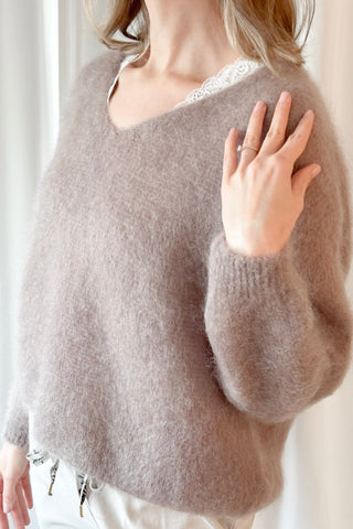 Mohair heaven jumper, taupe