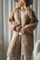 Mohair love cardigan, caramel