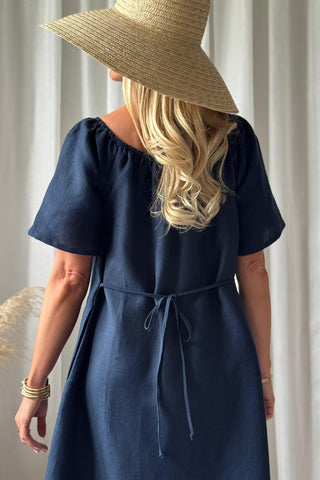 Moraira pellavamekko midi, navy
