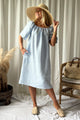 Moraira pellavamekko midi, oxford blue