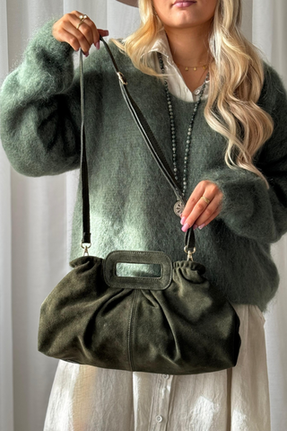 Muse suede laukku, camo