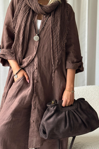 Muse suede laukku, coffee