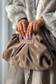 Muse suede laukku, taupe