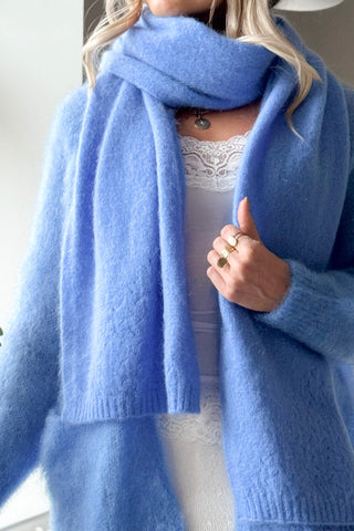 Nice mohairhuivi, heavenly blue