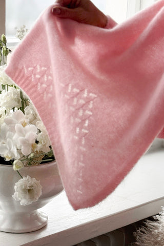 Nice mohair scarf, rose 