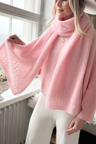 Nice mohair scarf, rose 