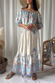 Nikki silkkiviskoosimekko, magic villa light blue