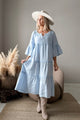 Octavia Linen dress, light blue