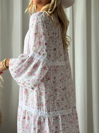 Octavia pellavamekko, floral pink