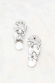 Oda earrings, silver