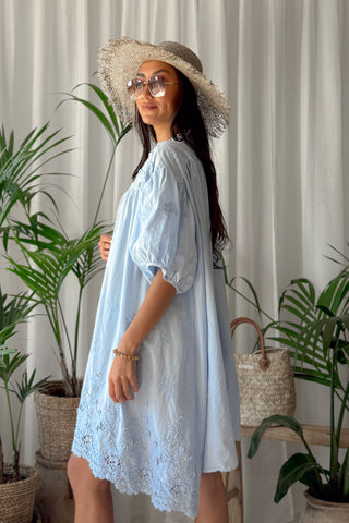 Palmera beach puuvillamekko, light blue