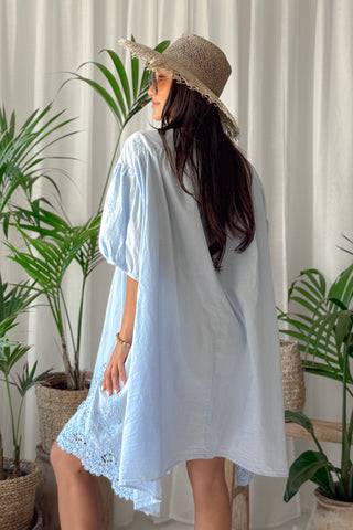 Palmera beach puuvillamekko, light blue