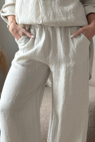 Paloma pellavahousut, hiekka