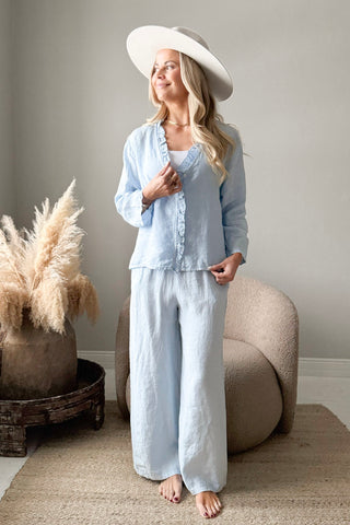 Paloma pellavahousut, vaaleansininen