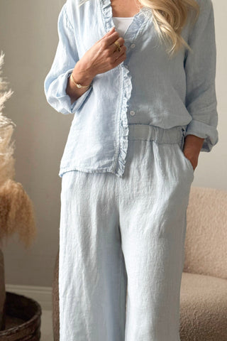 Paloma pellavahousut, vaaleansininen