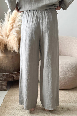 Paloma pellavahousut, taupe