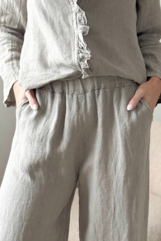 Paloma pellavahousut, taupe