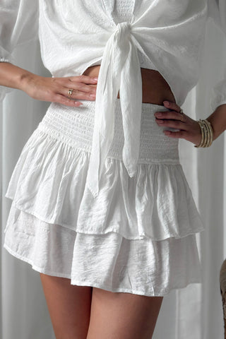 Panoli viscose skirt, white
