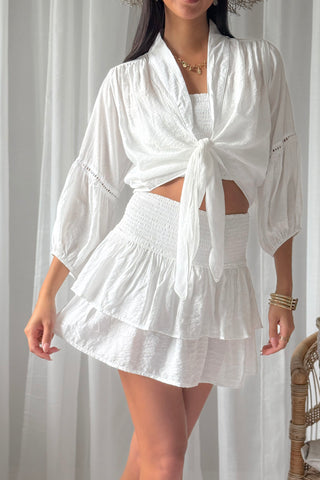 Panoli viscose skirt, white