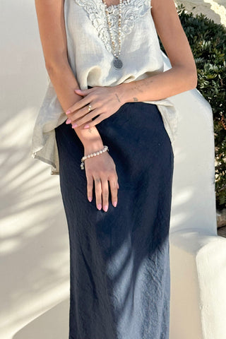 Pencil Slip pellavahame, navy