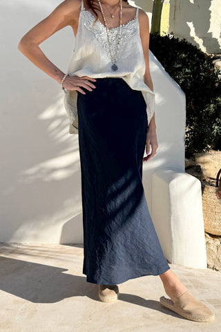 Pencil Slip pellavahame, navy