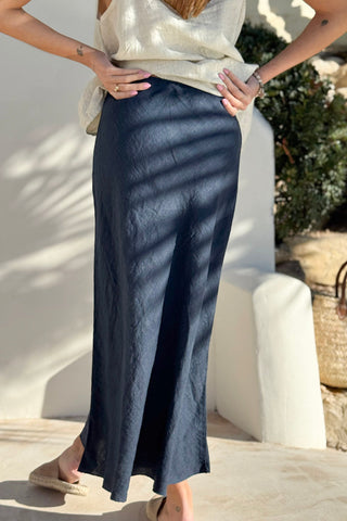 Pencil Slip pellavahame, navy