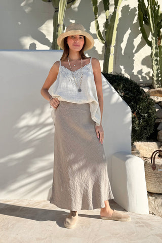 Pencil Slip pellavahame, taupe