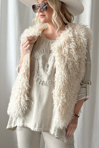 Positive Vibes sweatshirt, beige