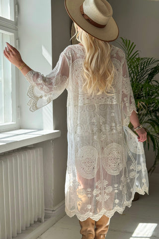 Quintelle kimono, off white