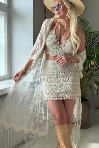 Quintelle kimono, off white