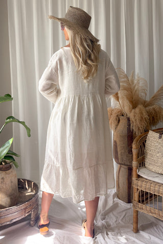 Raelle pellavamekko, vanilla
