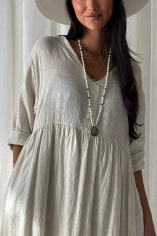 Raelle pellavamekko, hiekka