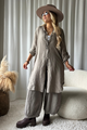 Dianne linen shirt, taupe