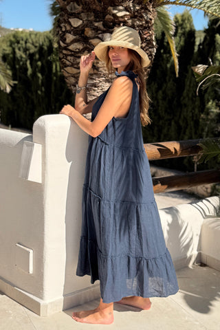 Riviera Romance pellavamekko, navy