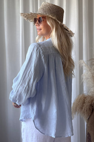 Rosalie pellavapaita, vaaleansininen