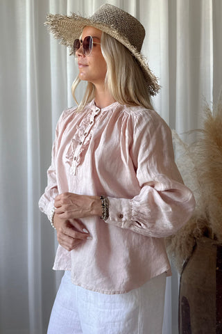 Rosalie pellavapaita, vaaleanpunainen