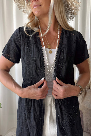 Rosella cotton dress, black